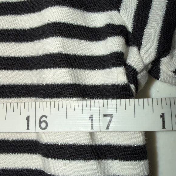 Lucky Brand Womens Size Large Black White Stripe Green Clover Short Sleeve NWT - Picture 7 of 8